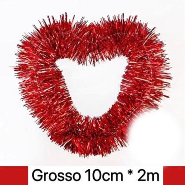 Imagem de 5 Festão De Natal 10cm * 2m Decoração Árvore De Natal Dourado Prata Ve