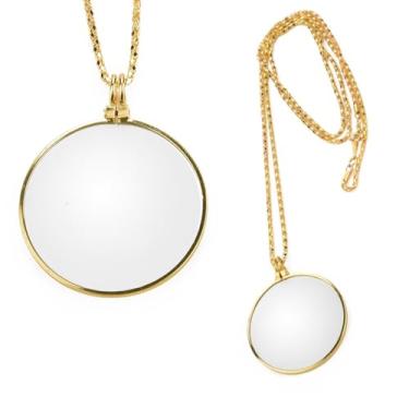 Imagem de 5x Lupa Monóculo Lente Colar Lupa para Leitura Inspeção de Jóias (Ouro)