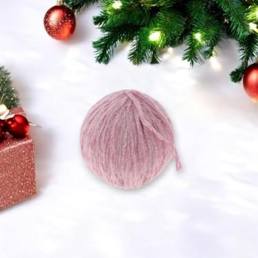 Imagem de Generic 1 peça de bolas de Natal ornamentos de feltro redondo fio de enrolamento rosa 6 cm