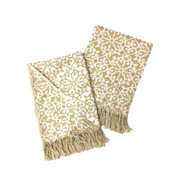 Imagem de Kit 2 Mantas Xale para Sofá Poltrona Cama em Jacquard 1,40x1,60m Decor