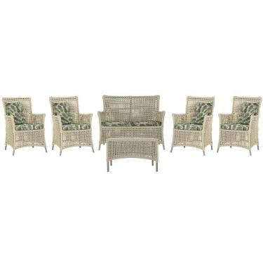 Imagem de Jogo Sofá 4 Poltronas E Mesa Igapó Fendi E5 Trama Original Rami