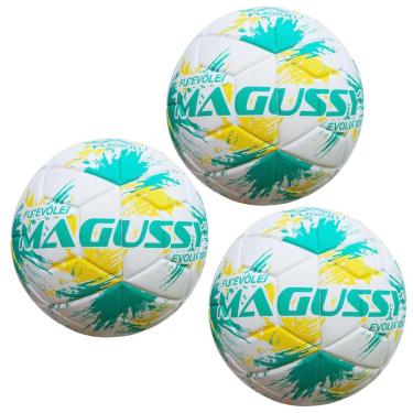 Imagem de Kit C/ 3 Bolas Magussy Evolution X-Fusion Futevôlei Impermeável-Unissex