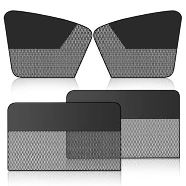 Imagem de UHANBUT Para-sol para janela lateral dianteira e traseira do carro, cortina magnética de privacidade para para-brisa automotivo com meia sombra, capa de proteção solar de malha bloqueia calor, brilho