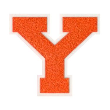 Imagem de 1 peça de patch de letra de chenille laranja de 11,4 cm com borda branca – Remendos do alfabeto para roupas, jaquetas, mochilas, chapéus para decoração personalizada, nome personalizado e artesanato