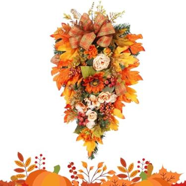 Imagem de Rrlihjgu Swag | Flor Bordo Bagas Artificial Guirlanda - Decoração de Grinaldas Penduráveis,Para Entrada Porta Parede Janela Lareira Festival Colheita Casa Café