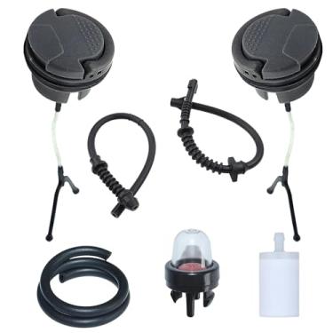 Imagem de AZXX Kit de tampa de combustível de tampas de óleo para Husqvarna 545 550XP, 522620001 tampa de tanque para Husqvarna 135 435 440 445 450 455 460 Rancher 562XP 565 572XP 592XP peças de motosserra com