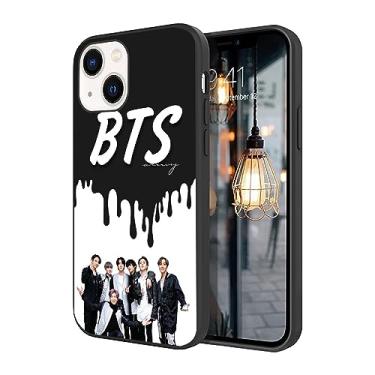 Imagem de WWDIYHOUSE Capa compatível com iPhone 13, capa à prova de choque de TPU macio com design exclusivo e legal para homens/mulheres/meninos/meninos (Fashion-BTS-4)