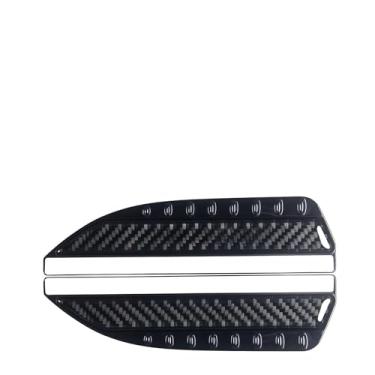 Imagem de 2 peças espelho retrovisor de carro acessórios de proteção de chuva acessório de fibra de carbono real espelho lateral Sedan viseira protetor de chuva defletores decorações capa universal decoração