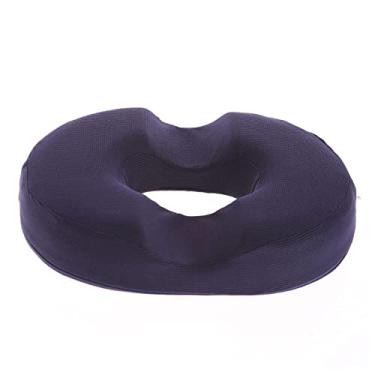 Imagem de Almofada de de Espuma com Memória Rosca para Cóccix, Dor No, Alívio de Pressão Nas E Cóccix, Marinha, Tamanho real