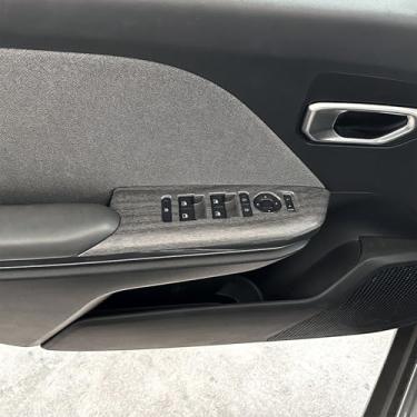 Imagem de Tampa do painel do interruptor da janela do carro, fechadura da porta lateral, botão de controle de elevação, painel de proteção, acabamento da tampa da moldura do painel da porta, compatível com