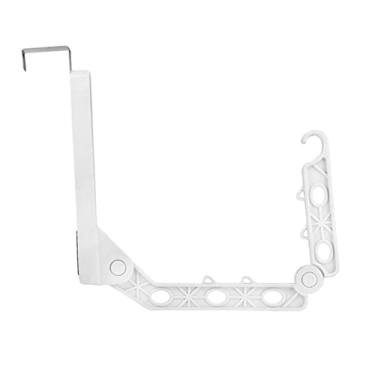 Imagem de Mingzhe Cabide de Porta Dobrável Com 5 Furos, Rack Retrátil para Roupas, Economizador de Espaço, Organizador de Casaco Branco