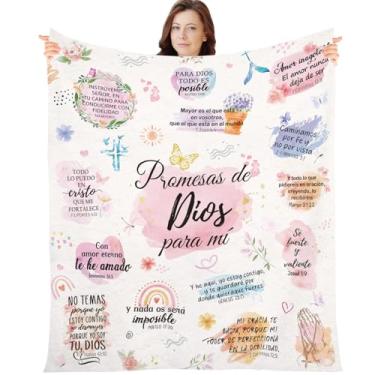 Imagem de Wxiben Presentes Cristãos Espanhóis para Mulheres - Cobertor Cristão Inspirador Presentes Religiosos para Mulheres Escrituras Fé Aniversário Natal Presentes de Batismo para Meninas Mãe Irmã Amiga 152