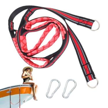 Imagem de Escada de corda inflável para barcos, escada de escalada de 5 degraus para trailer, assistência de reabastecimento de liberação rápida, acessórios de caiaque portáteis antiderrapantes para casa da