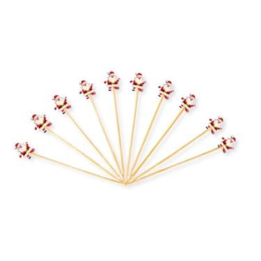 Imagem de Kit 72 Palitos Petisco Papai Noel Decoração Natalina