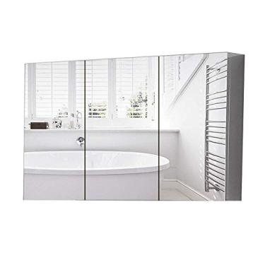 Imagem de Espelho Niture Armário de parede de banheiro Armário de parede de aço inoxidável Armário de parede Armário de banheiro Segurança 76 cm 76 cm