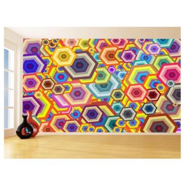 Imagem de Papel De Parede 3D Geométrico Formas Linhas Cor 3,5M Gmt135 - Você Dec