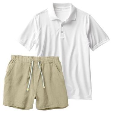 Imagem de Conjunto Masculino Camiseta Polo e Short Linho Moda Praia Luxo Premium-Unissex