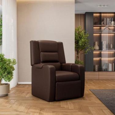 Imagem de Poltrona do Papai Monica em Couro Just time, Marrom