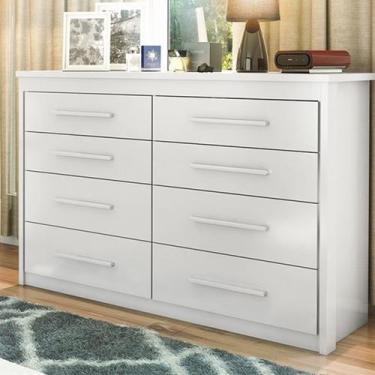 Imagem de Comoda 8 Gavetas Elegance Branco Batrol