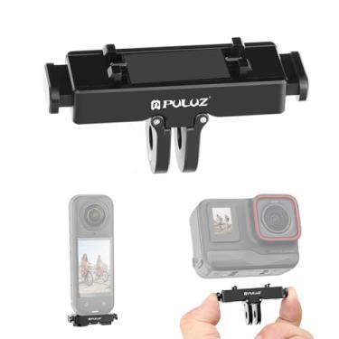 Imagem de PULUZ Suporte de liberação rápida para Insta360 X5 e Ace Pro/Ace Pro 2, base de liga de alumínio de aviação com parafuso de 1/4 polegada, suporte adaptador leve para bastões de selfie e tripés