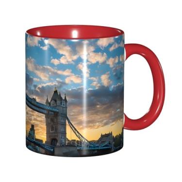 Imagem de Zeraoke Tower Bridge In London Print Canecas de café criativas, personalizadas, presente para família, tamanho de 325 ml, unissex