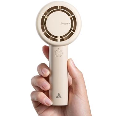 Imagem de Aecooly Ventilador CloudFlow portátil portátil com dois canais de ar, máximo 24H com 5 velocidades, recarregável por USB, mini ventilador de bolso pequeno alimentado por bateria pessoal para viagens,