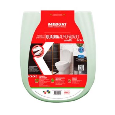 Imagem de Tampa Pra Vaso Sanitário Almofadado Compativel Com Bacia Lisboa Oval 1.6gpf 6.0lpf (Verde)