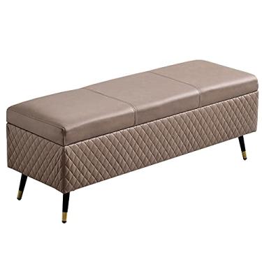 Imagem de FAMEOYA Armazenamento dobrável de segurança contra incêndio com tecnologia de armazenamento em massa otomano caixa de armazenamento para pés banco de troca de sapatos para sala de estar, entrada