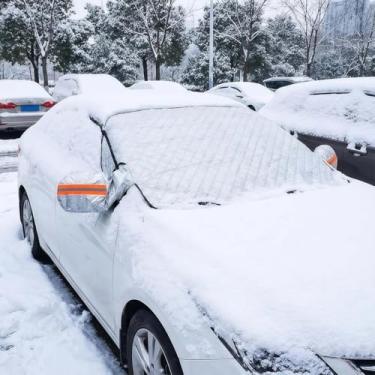 Imagem de Capa de para-brisa de inverno para neve e geada, capa de neve de carro resistente à prova d'água com borda magnética, protetor universal de para-brisa contra gelo para carros, caminhões, SUV, capa de