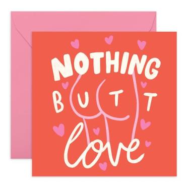 Imagem de CENTRAL 23 Funny Love Greeting – "Nothing B*tt Love" – Ilustração de divertida – Aniversário engraçado ou dia dos namorados para namorada, namorado, marido, esposa, ele, ela – Vem com