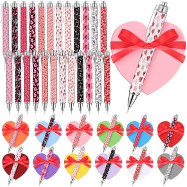 Imagem de Tenceur Conjunto de 72 peças para presente de dia dos namorados, notas adesivas com canetas, fitas, bloco de notas em forma de coração, caneta esferográfica para escola, material de escritório, troca