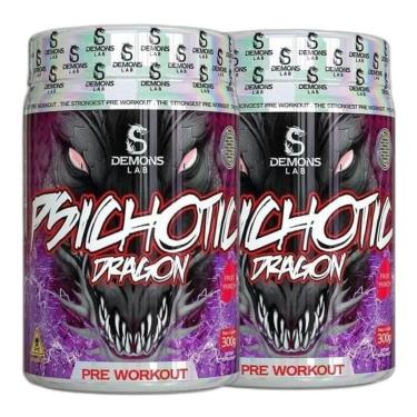 Imagem de 2x Pre Treino Psichotic Dragon Fruit Punch 300g - Demons Lab-Unissex