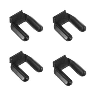 Imagem de 4 peças de copos de rodízio de mobília antiderrapante para móveis para rodas de 50 mm de diâmetro, geladeira, armário, cama, cadeira preta (pequena)