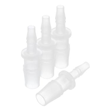 Imagem de Rebower Pacote com 4 farpas de mangueira de plástico para adaptador, farpa de 3/20.3 cm x 3/40.6 cm para jardinagem doméstica, tratamento de água, acessórios de conexão rápida de mangueira