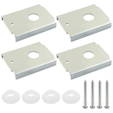 Imagem de Hordion 4 peças de suporte de reparo de porta dupla, kit de reparo de porta dupla de aço carbono com parafuso e junta para portas de celeiro sanfonadas dobráveis de 1-3/8