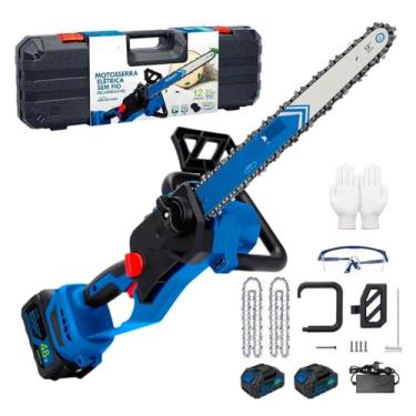 Imagem de Motosserra Elétrica Portátil 12 Polegadas Brushless com Bateria 48V Lubrificação Automática e Freio de Segurança