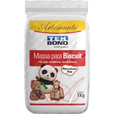 Imagem de Massa de Porcelana Fria, Tekbond, Biscuit, 1 kg, Branca
