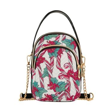 Imagem de Bolsa tiracolo branca com bengala doce, bolsa tiracolo feminina, bolsa tiracolo pequena para mulheres, Bengala doce em branco-2, One Size