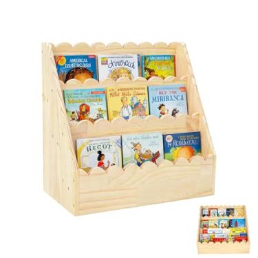 Imagem de OCMML Estante infantil – Estante de madeira de 3 camadas para quartos de crianças