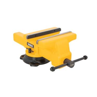 Imagem de DEWALT Torno de bancada resistente de 25 cm de largura da mandíbula, abertura de mandíbula de 25 cm, garganta de 9,5 cm, base giratória de bloqueio de 360 graus com bigorna (DXMF10BV)