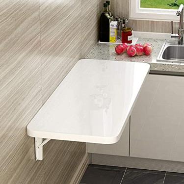 Imagem de TRGCJGH Mesa dobrável flutuante montada na parede Mesa de parede multifuncional montada na parede Mesa de computador portátil para escritório em casa, A-100 x 30 cm
