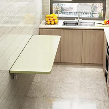 Imagem de TRGCJGH Mesa dobrável montada na parede mesa dobrável para pequenas economias para lavanderia sala de jantar sala de estudo cozinha bar, B-100 cm
