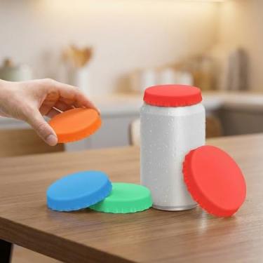 Imagem de 9 peças de tampas de lata de silicone reutilizáveis - ajuda a manter a carbonatação para refrigerante e cerveja, sem BPA, serve para latas padrão (9)
