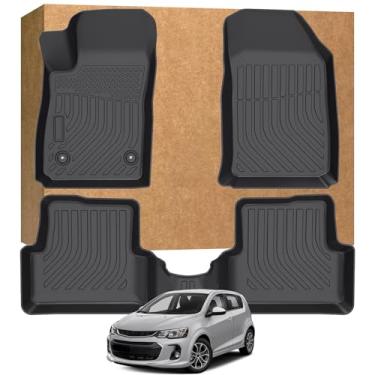 Imagem de Tapetes para Chevy/Chevrolet Sonic 2012-2020, TPE resistente, impermeável, antiderrapante, proteção para todos os climas, personalizado