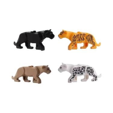Imagem de Conjunto De Blocos De Montar De Animais: Cabra, Elefante, Urso, Crocod