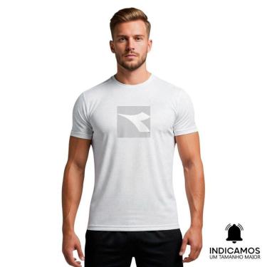 Imagem de Camiseta Diadora Big Logo Geométrico Masculina - Branco XGG-Masculino