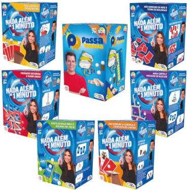 Imagem de Jogos Nada Além de 1 Minuto 6 Brinquedos + Jogo Passa ou Repassa SBT - Pais e Filhos