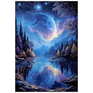Imagem de Ótimo quebra-cabeça para adultos, 300 peças, lua sonhadora, noite, brinquedos, presente, decoração de família, quebra-cabeça infantil