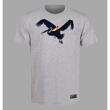 Imagem de Camiseta Plus Size Masculina Fly Algodão Prime WSS, Cinza, G1