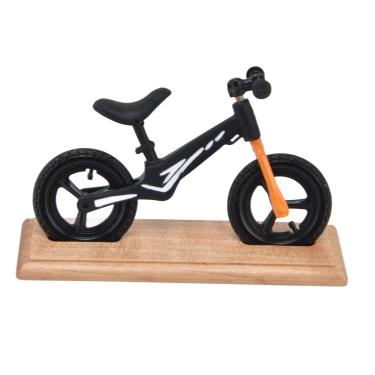 Imagem de aqxreight Mini Bicicleta para Casa de Bonecas Metal Composto de Madeira Em Miniatura Mountain Bike para Decoração de Casa de BonecaAmarelo Uma Bicicleta Parece Aparência Detalhes de Metal Com (Preto)